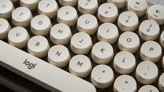 A photo of the Logitech Pop Keys keyboard, close up on the letter keys