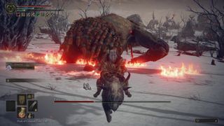 Elden Ring Fire giant boss fight how to beat cheese weaknesses
