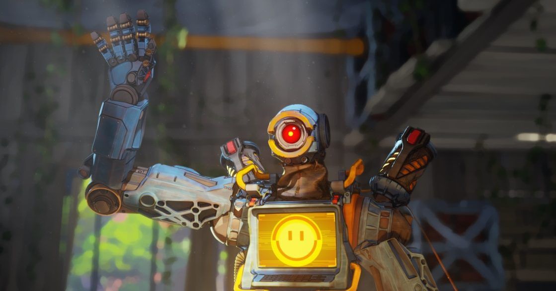 Apex Legends hero Pathfinder waving 