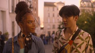Elle and Tao in Paris in Heartstopper season 2 episode 4