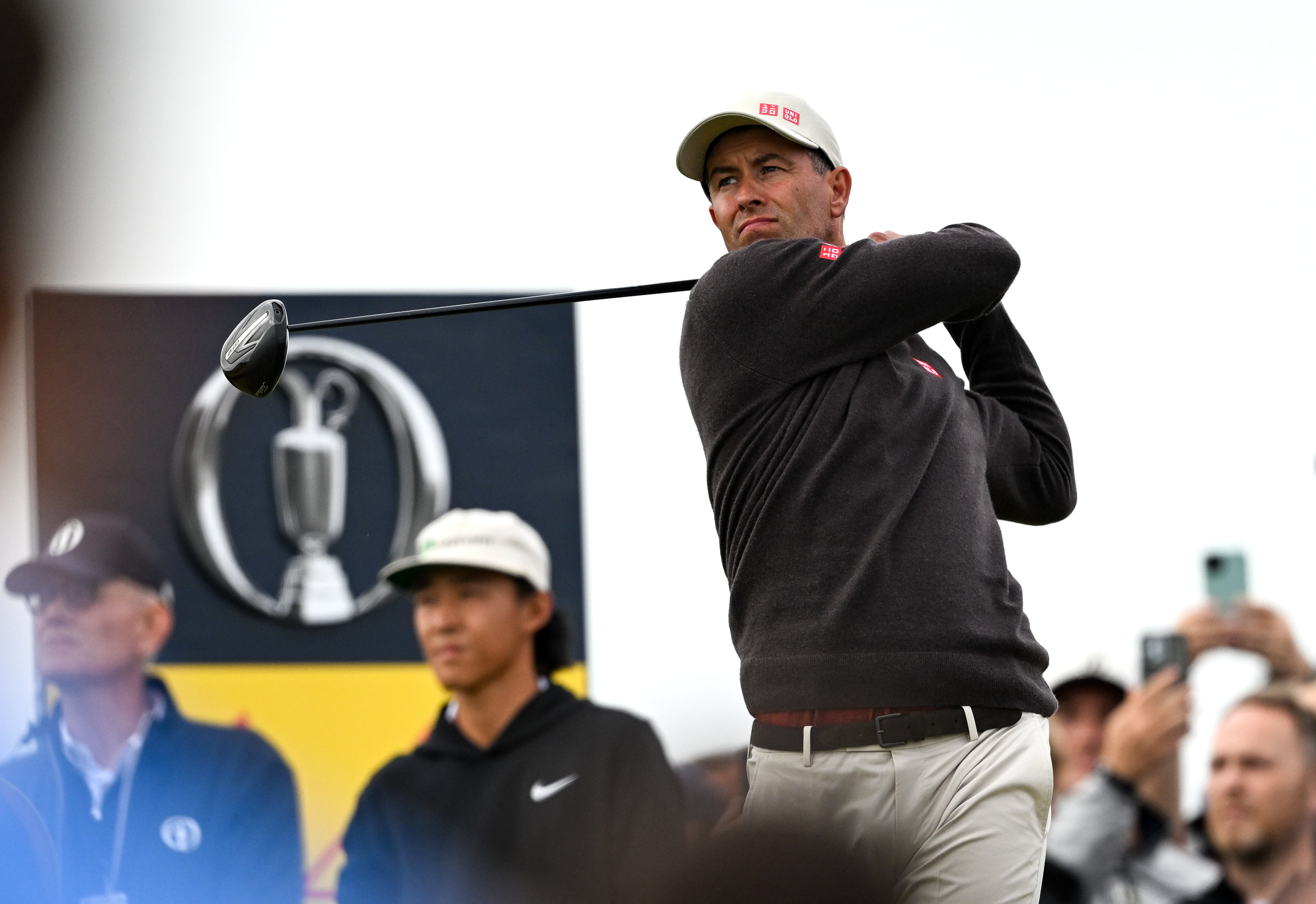 Adam Scott hits a driver