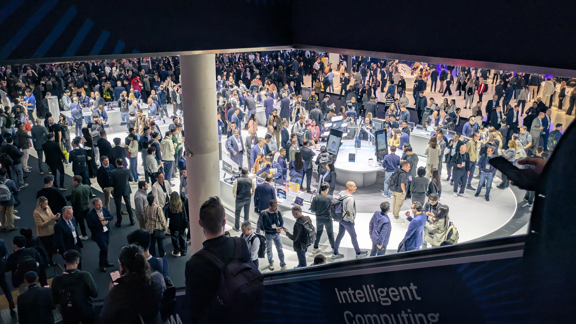 A shot of the show floor at Mobile World Congress in Barcelona.