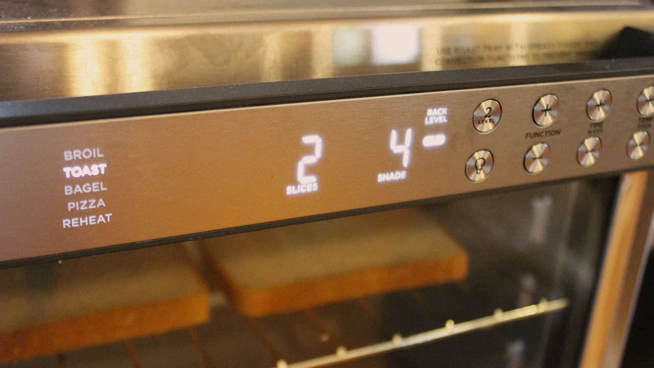Ninja Prestige Smart XL Air Fryer &amp; Countertop Oven being tested in a white kitchen
