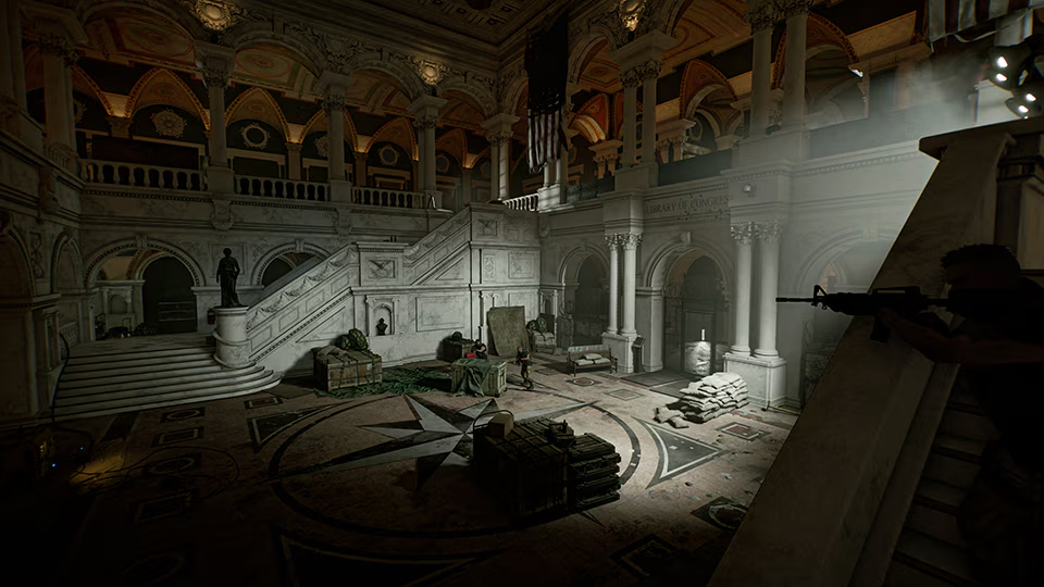 Artwork from The Division 2's latest update 'Rise Up' showing an area that will feature as a Classified Assignment