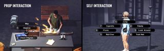 prop interaction vs self interaction demonstration of characters