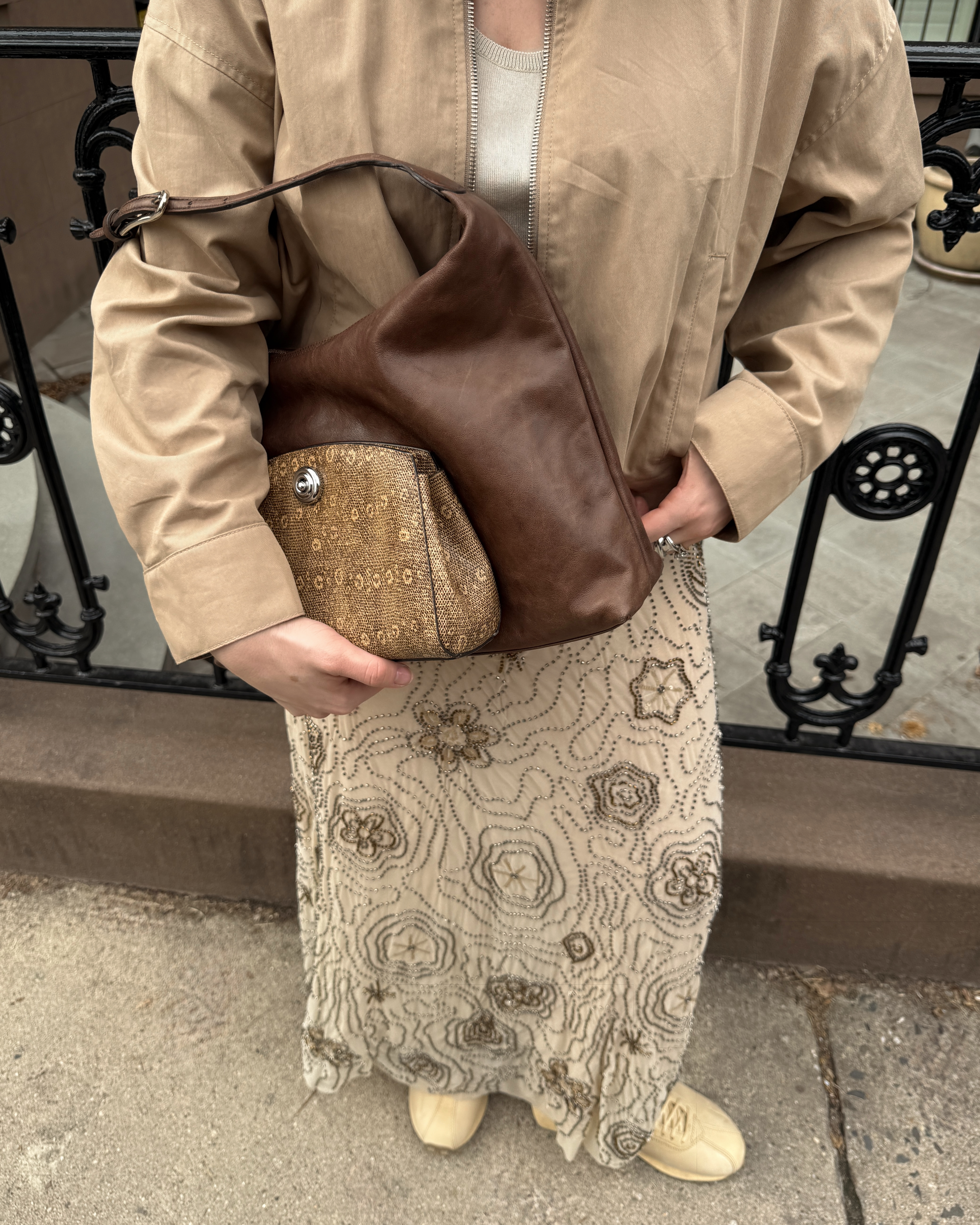 Bella Gerard styles two Liffner bags together