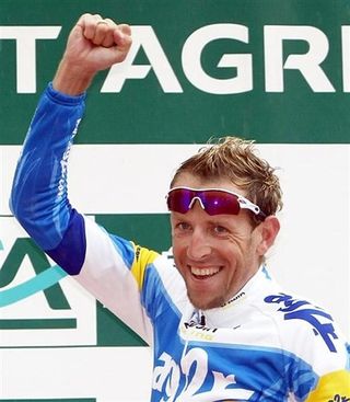 Christophe Moreau (AG2r) on the Dauphine podium just a few weeks ago