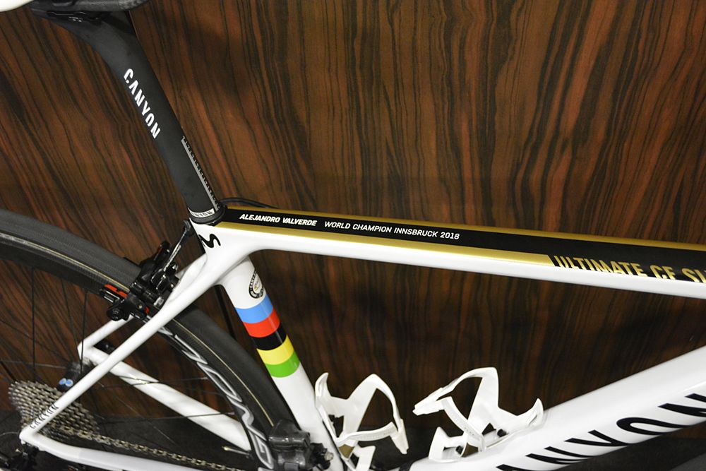 Alejandro Valverde's world champion's bike