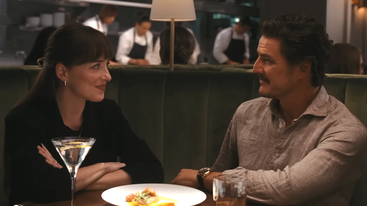 Dakota Johnson and Pedro Pascal at dinner in Materialists