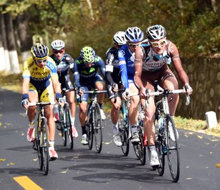 Julian Berard leads an escape on stage three of the 2014 Tour of Beijing
