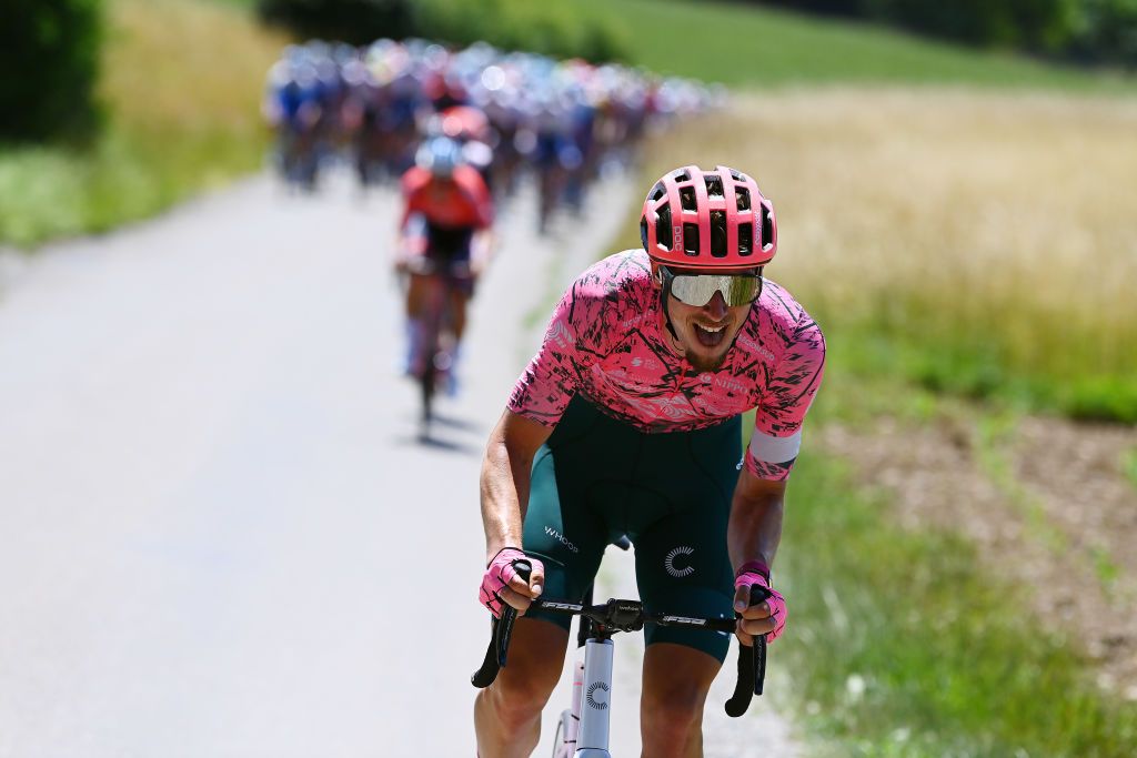 AESCH SWITZERLAND JUNE 13 Jonas Rutsch of Germany and Team EF Education Easypost competes during the 85th Tour de Suisse 2022 Stage 2 a 198km stage from Kusnacht to Aesch ourdesuisse2022 WorldTour on June 13 2022 in Aesch Switzerland Photo by Tim de WaeleGetty Images