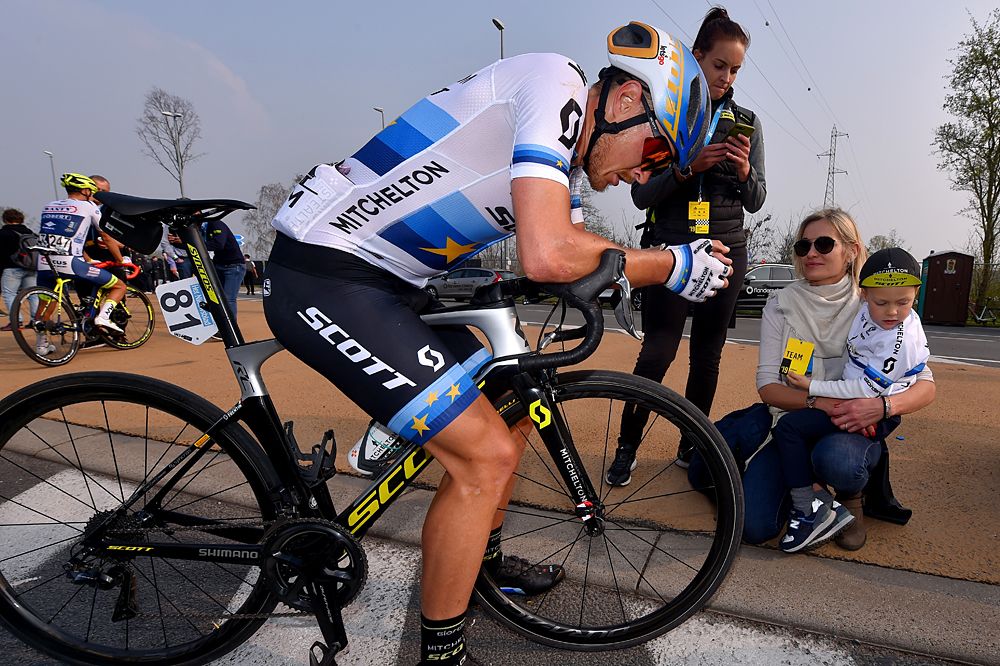 European champion Matteo Trentin (Mitchelton-Scott) after the Tour of Flanders
