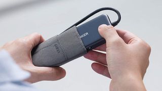 Anker USB-C Hub held in a promo image