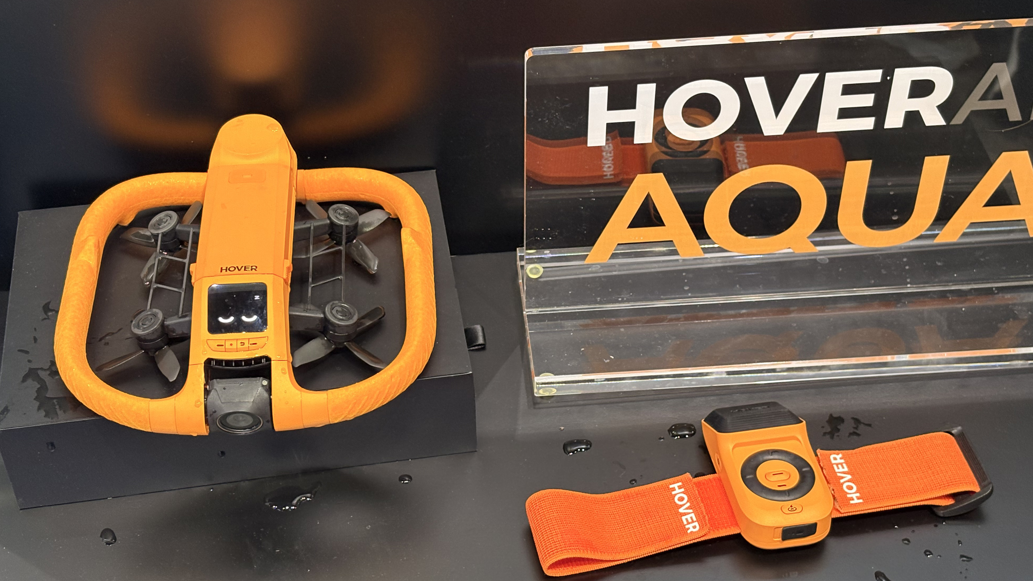 HoverAir Aqua drone demo at CES 2026