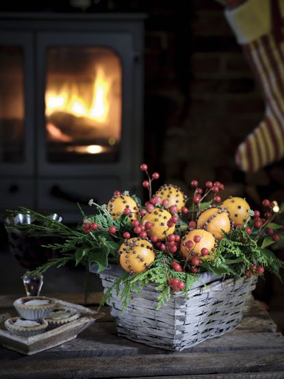 Orange Christmas arrangement