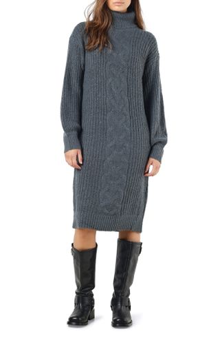 Rosie Rib Turtleneck Sweater Dress