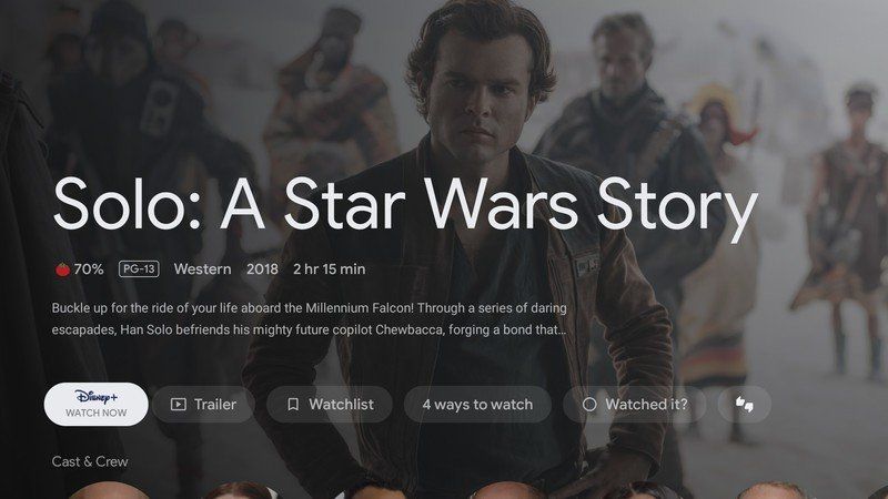 Google TV interface