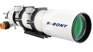 telescope against white background