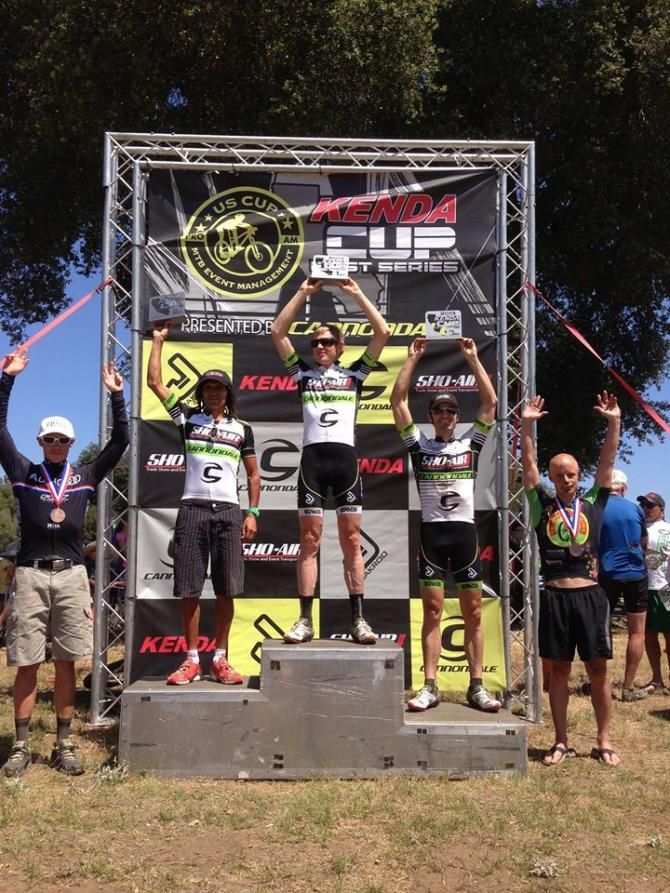 The men's podium