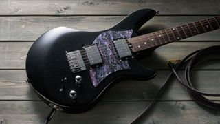 The Venus Revolution is a short-scale electric designed for female players and comes with swappable pickguards