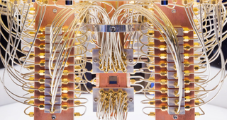 Nvidia promo shot of a quantum computer