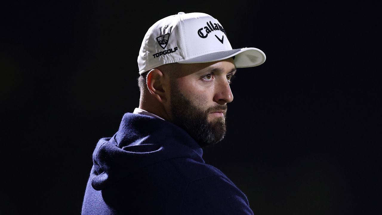 Jon Rahm at the LIV Golf Saudi Arabia event at Riyadh GC