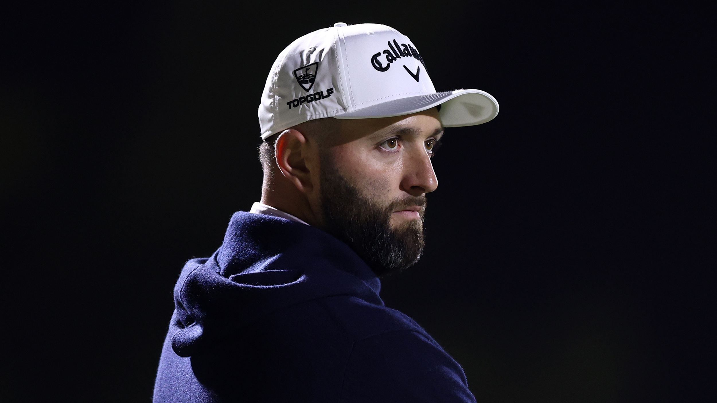 Jon Rahm at the LIV Golf Saudi Arabia event at Riyadh GC