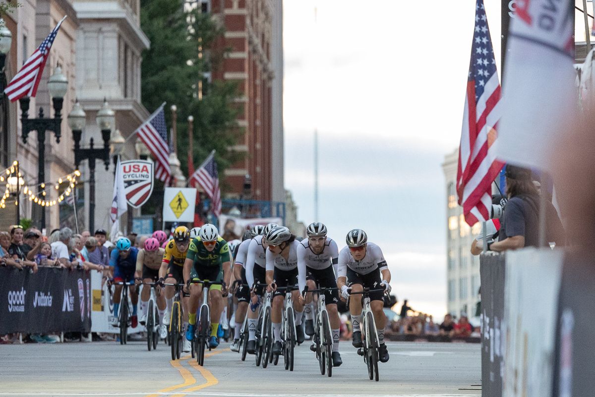 Elite men racing at USA Cycling Pro Road National Championships