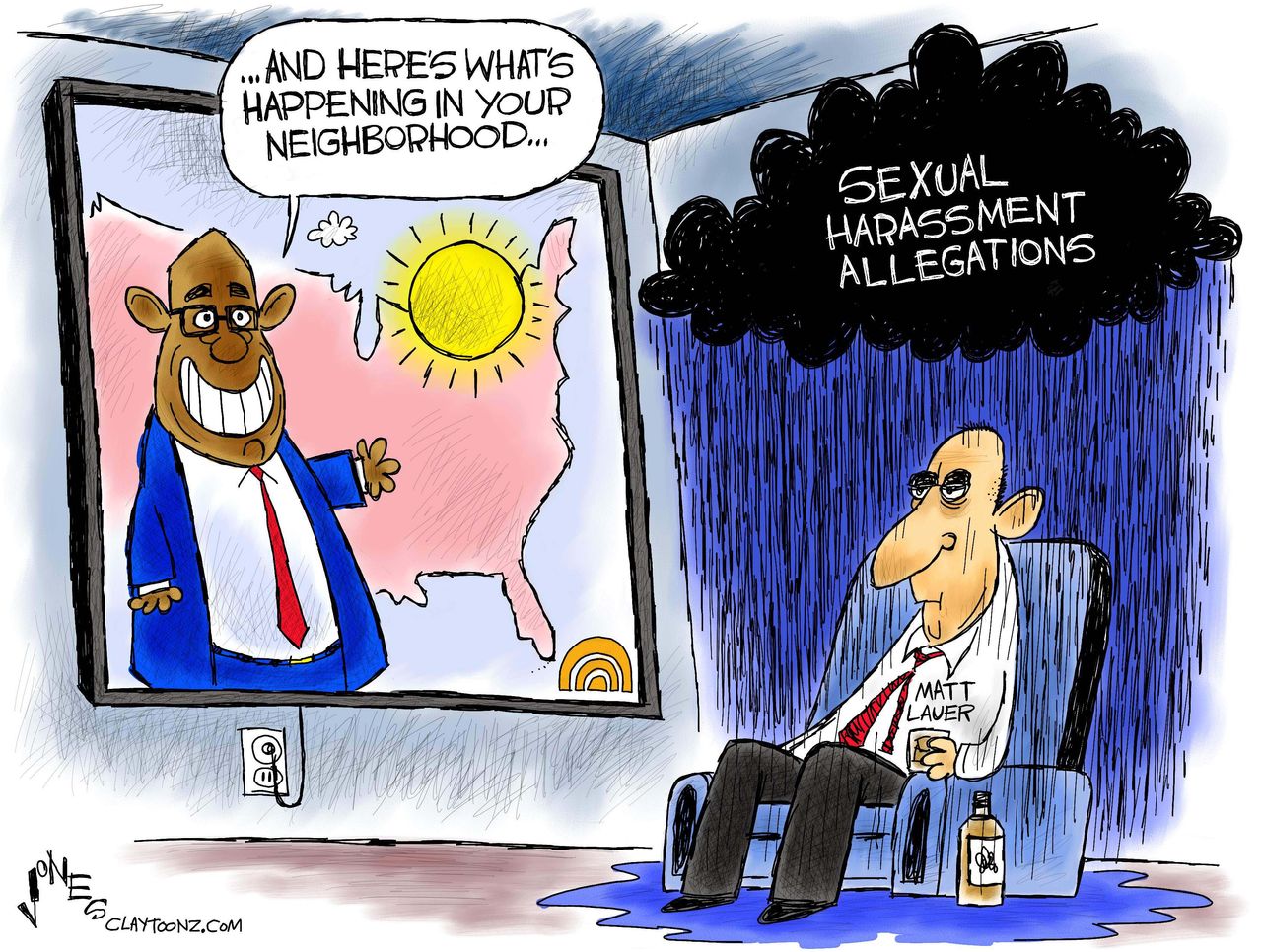 Political cartoon U.S. Matt Lauer sexual harassment