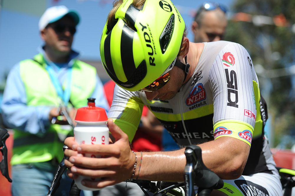 Jakub Mareczko of Southeast-Venezuela reacts after winning Stage 5 of the 2016 Tour of Turkey
