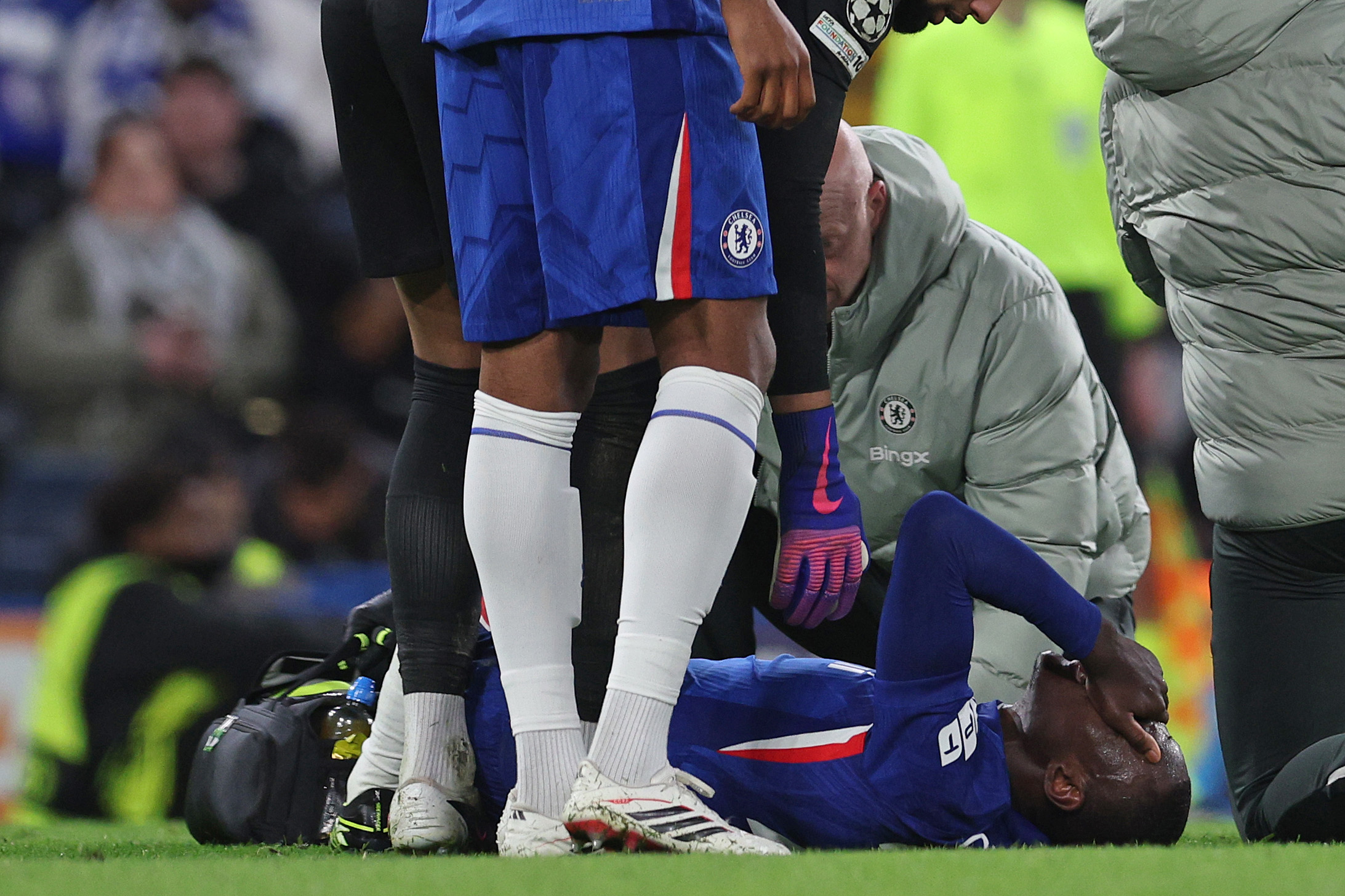 Trevoh Chalobah looked to be in serious discomfort after being hauled off against PSG
