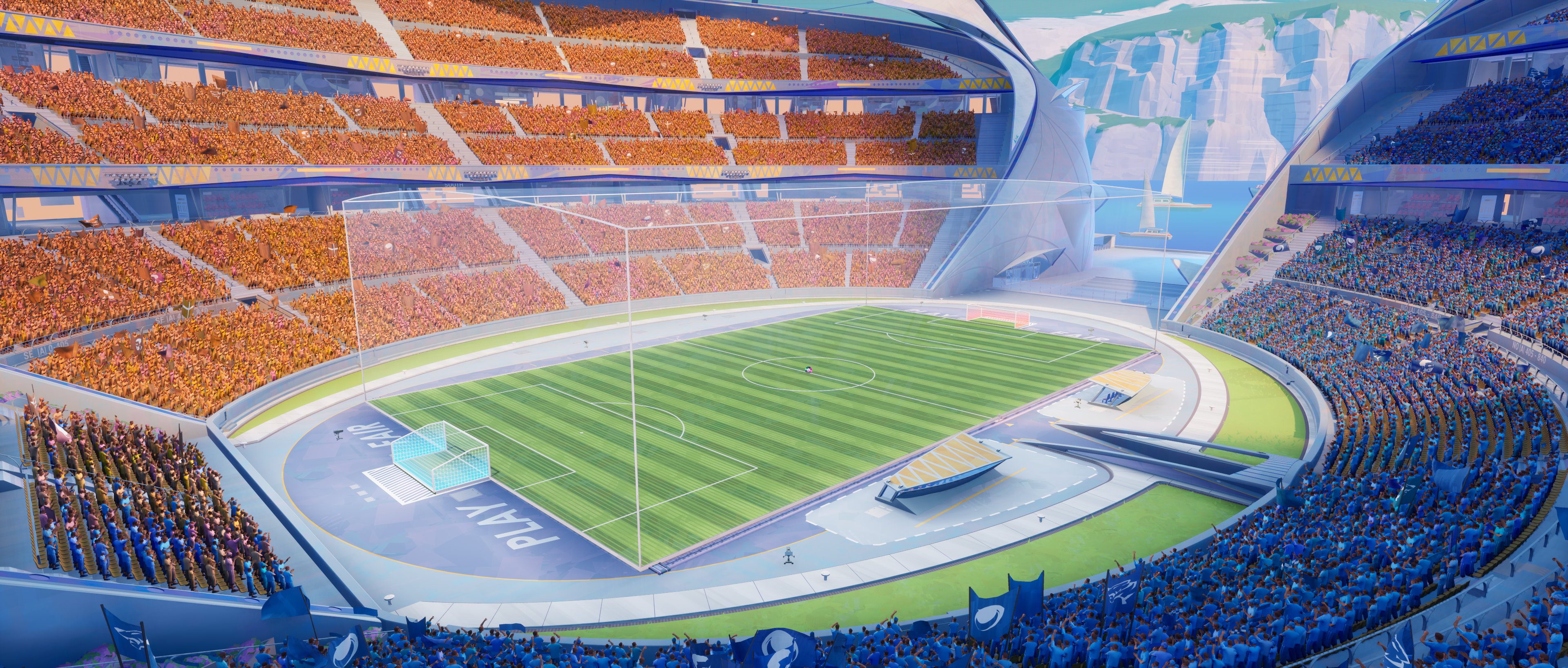 Rematch interview; screens and art for a cartoon football game