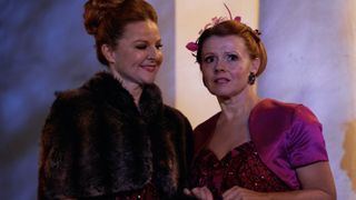 Sarah Hadland and Sian Gibson in Murder, They Hope.