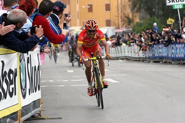 Joaquin Rodriguez (Caisse d'Epargne) tried to surprise the favourites, but was caught inside the final 100m.