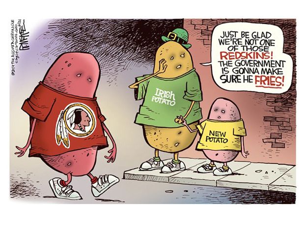 Editorial cartoon Redskins