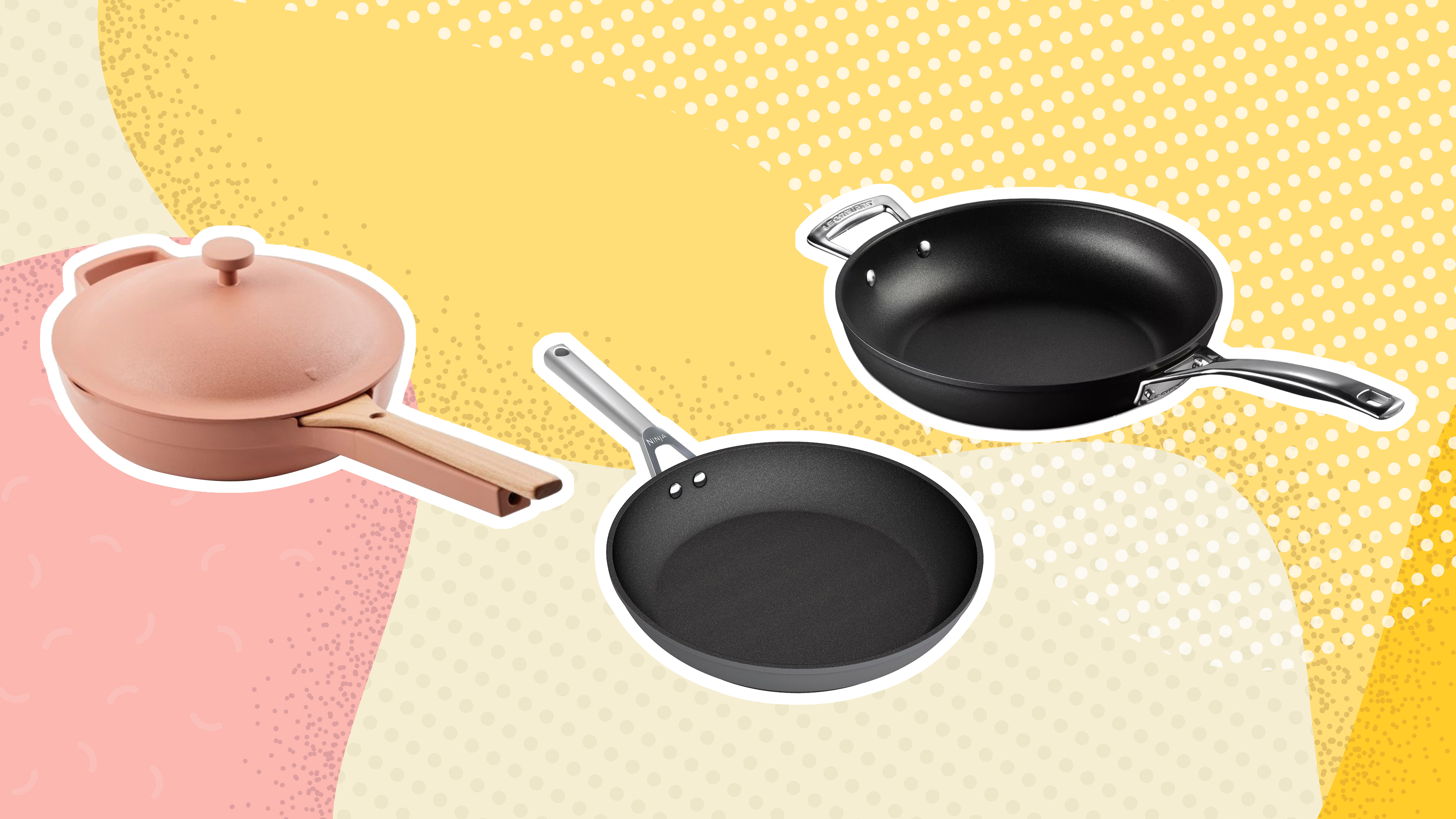 8 inch Skillets with Heat-Resistant Ergonomic Protection Handle 8/9.5/10/11/12 inch Ms.life Nonstick Induction Granite Stone Frying Pan 