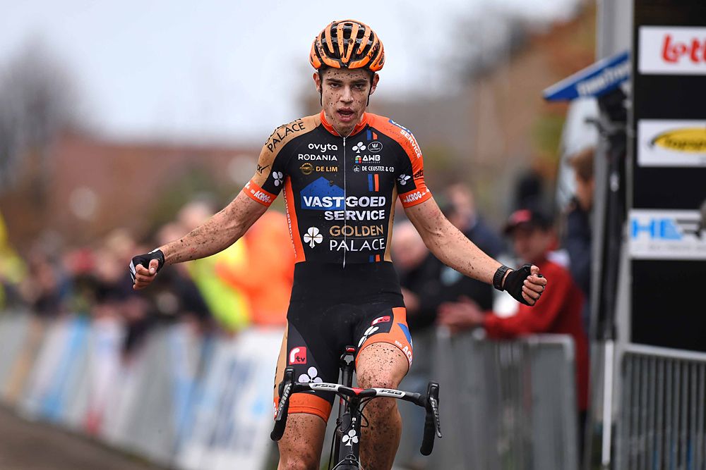 Wout Van Aert (Vastgoedservice Golden Palace Ct) wins Superprestige in Gavere