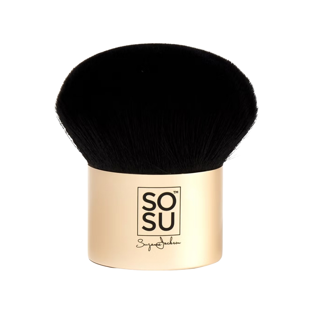Dripping Gold Kabuki Brush with gold handle
