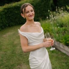 Senior Health Editor Ally Head on her wedding day, wearing Vivienne Westwood and Grace Loves Lace
