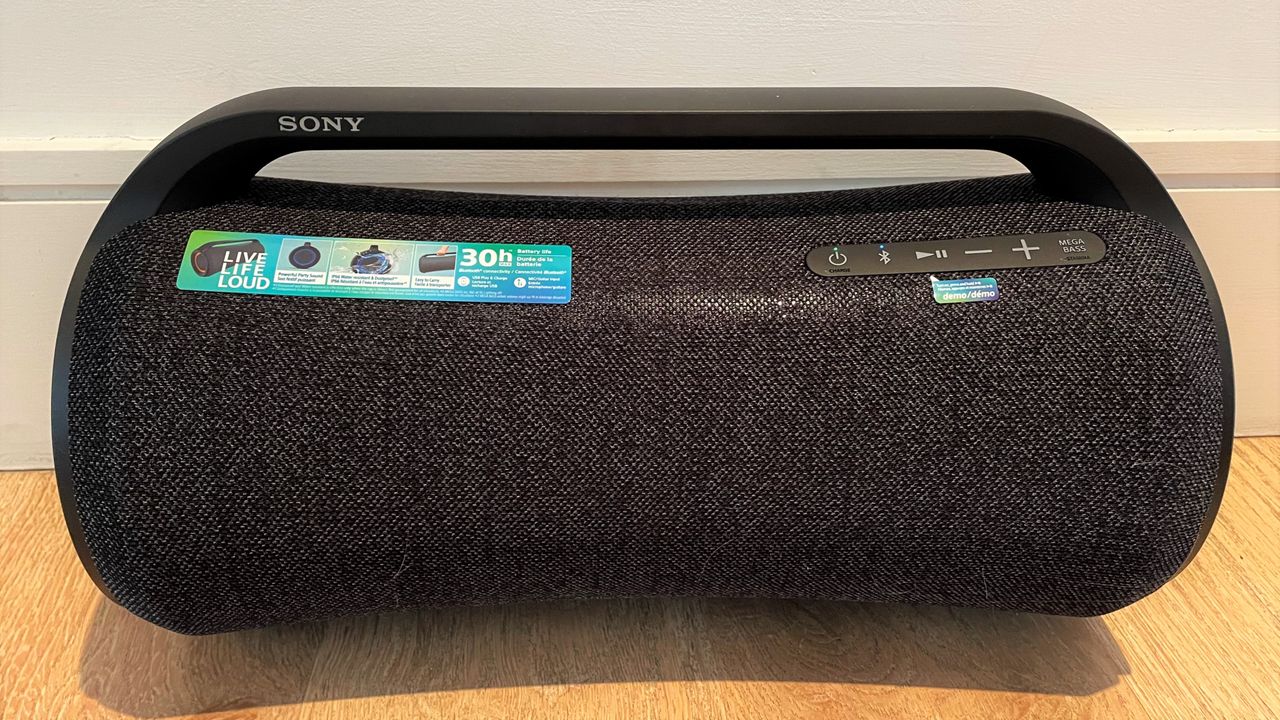 Sony SRS-XG500 review: speaker head on in front of white wall