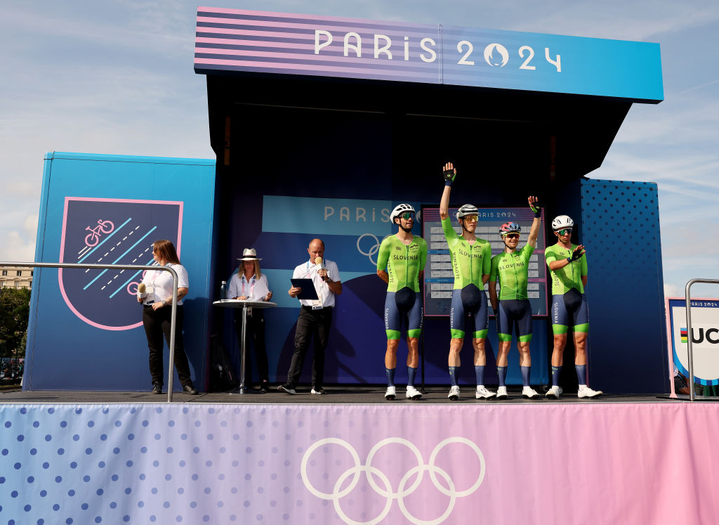 Slovenia's team at the Paris Olympics