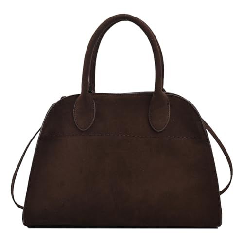 Tiaastap Leather Tote Bag for Women - Hobo Shoulder Bags Ladies Tote Handbag Vintage Crossbody Bag Top Handle Bags for Work Shopping Travel (small Coffee)