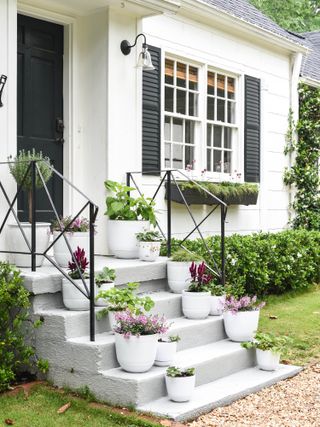 white small front porch