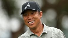 Anthony Kim smiling during LIV Golf Hong Kong 
