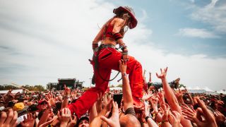Mushroomhead live on stage