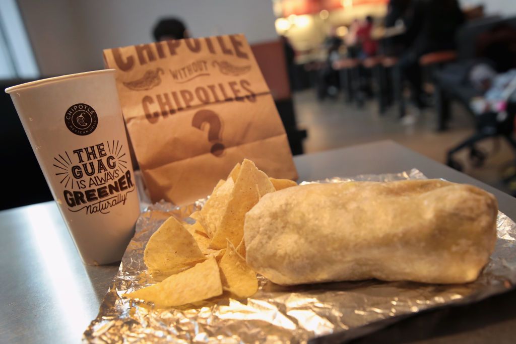 A Chipotle burrito.