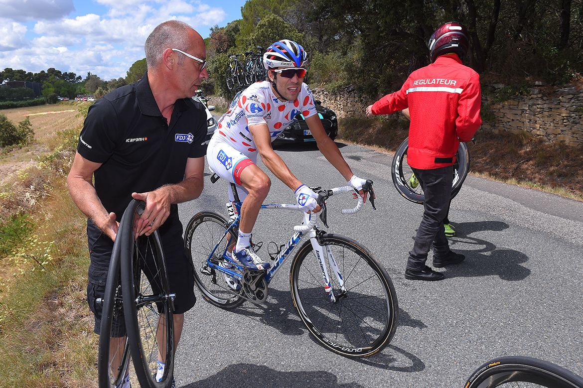 Thibaut Pinot (FDJ) had a crash