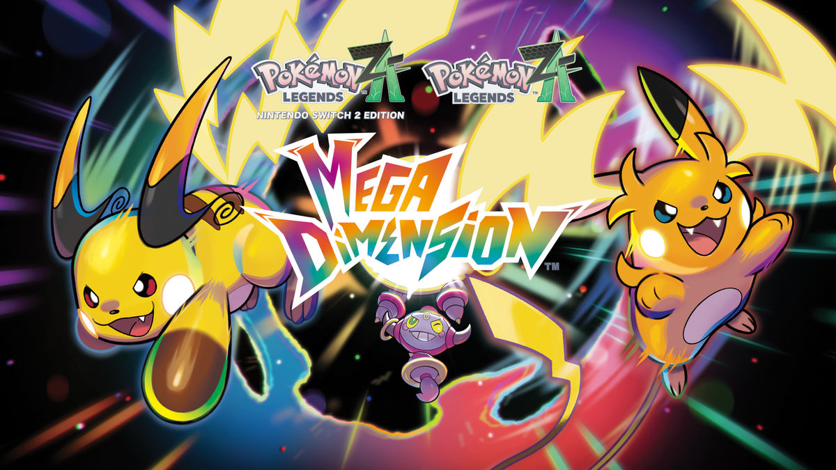 The mega dimensions DLC art showcasing Mega Raichu X and Y