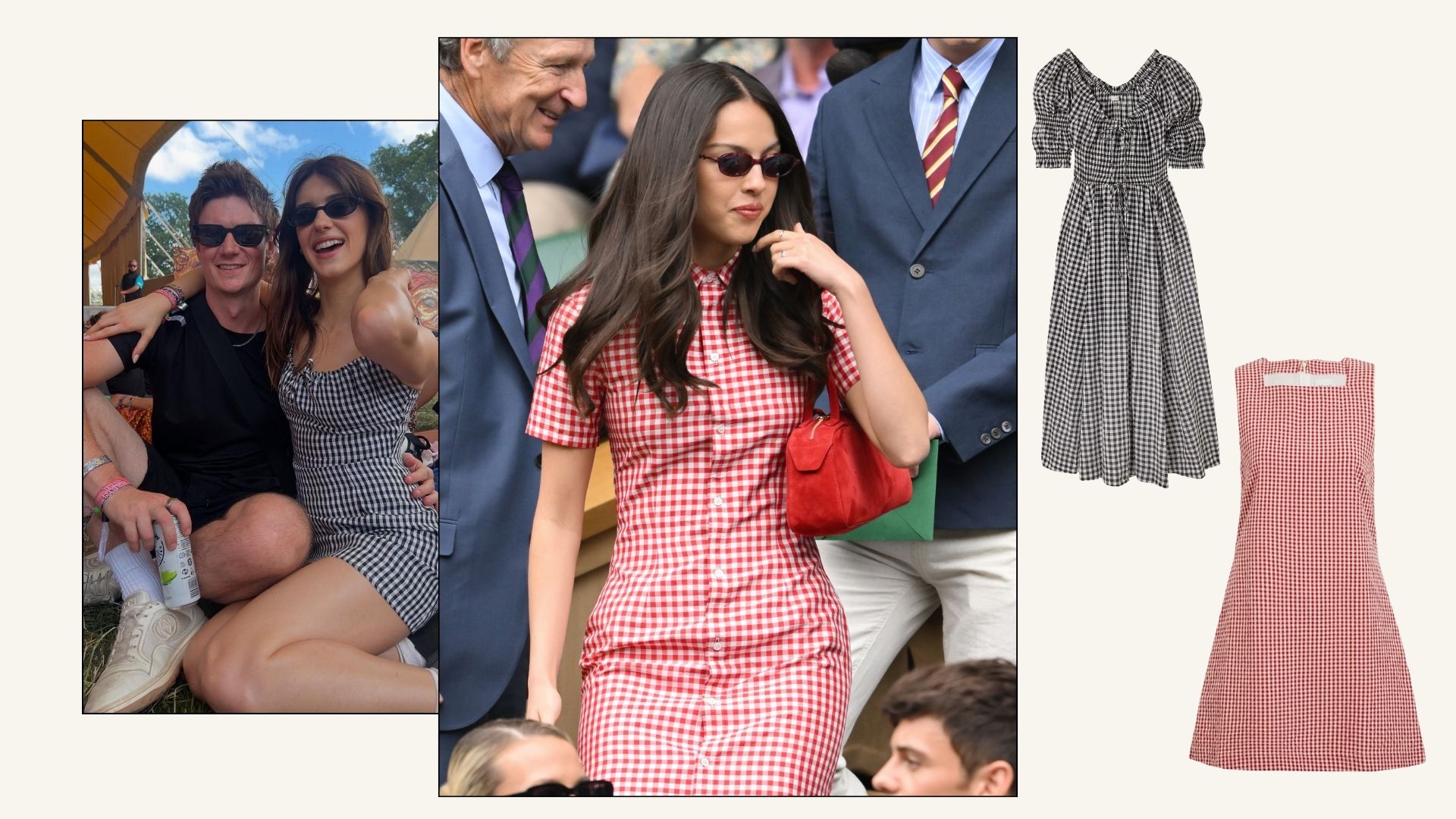 Daisy Edgar-Jones and Olivia Rodrigo wear gingham dresses at Glastonbury and Wimbledon.