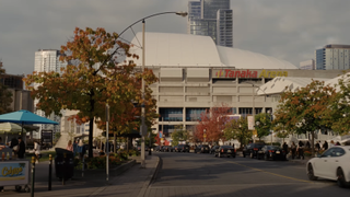 Afternoon exterior shot of Tanaka Arena in Trap